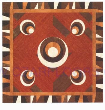 Flooring inlay: R66 Wood Medallion
