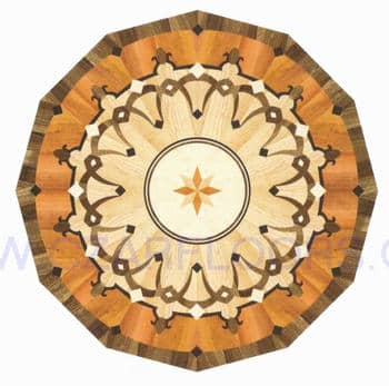 Flooring inlay: R72 Wood Medallion