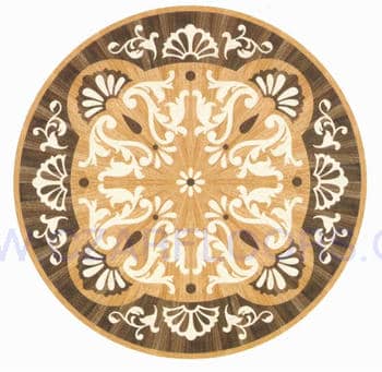 Flooring inlay: R74 Wood Medallion