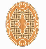 Flooring inlay: R76 Wood Medallion