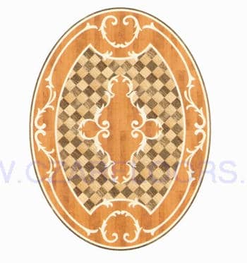 Flooring inlay: R76 Wood Medallion
