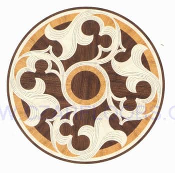 Flooring inlay: R79 Wood Medallion