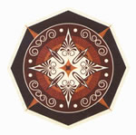 Flooring inlay: R83 Wood Medallion