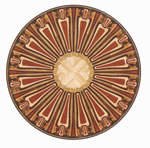 Flooring inlay: R85 Wood Medallion