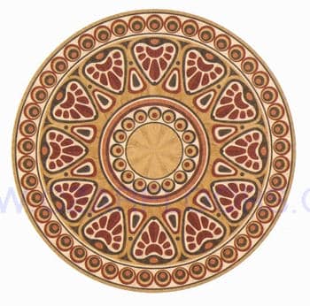 Flooring inlay: R86 Wood Medallion