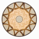 Flooring inlay: R87 Wood Medallion