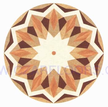 Flooring inlay: R31 Wood Medallion