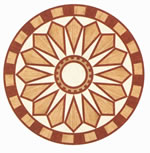 Flooring inlay: R33 Wood Medallion