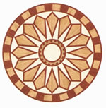 Flooring inlay: R33 Wood Medallion
