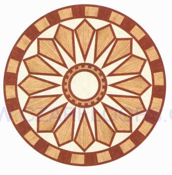 Flooring inlay: R33 Wood Medallion