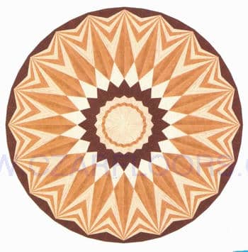 Flooring inlay: R35 Wood Medallion