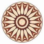 Flooring inlay: R36 Wood Medallion