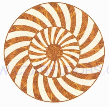 Flooring inlay: R38 Wood Medallion