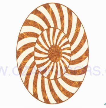 Flooring inlay: R40 Wood Medallion