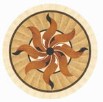 Flooring inlay: R41 Wood Medallion
