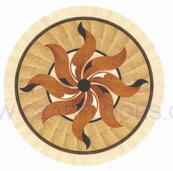 Flooring inlay: R41 Wood Medallion