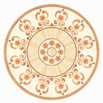 Flooring inlay: R42 Wood Medallion