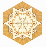 Flooring inlay: R47 Wood Medallion