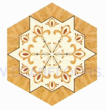 Flooring inlay: R47 Wood Medallion