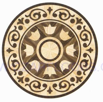 Flooring inlay: R53 Wood Medallion