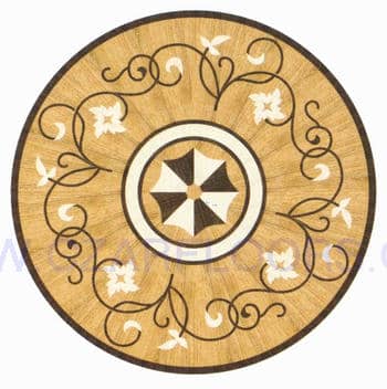Flooring inlay: R54 Wood Medallion