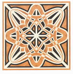 Flooring inlay: R61 Wood Medallion