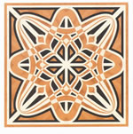 Flooring inlay: R61 Wood Medallion