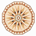 Flooring inlay: R10 Wood Medallion