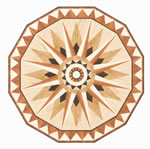 Flooring inlay: R10 Wood Medallion