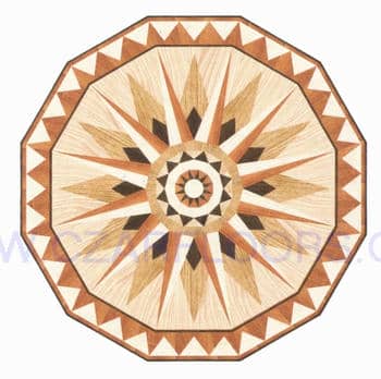 Flooring inlay: R10 Wood Medallion
