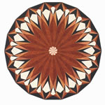 Flooring inlay: R14 Wood Medallion