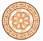 Flooring inlay: R24 Wood Medallion