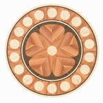Flooring inlay: R26 Wood Medallion