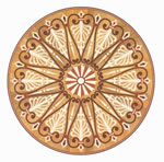 Flooring inlay: R103 Wood Medallion