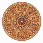 Flooring inlay: R104 Wood Medallion