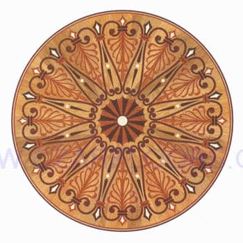 Flooring inlay: R104 Wood Medallion