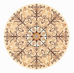 Flooring inlay: R105 Wood Medallion