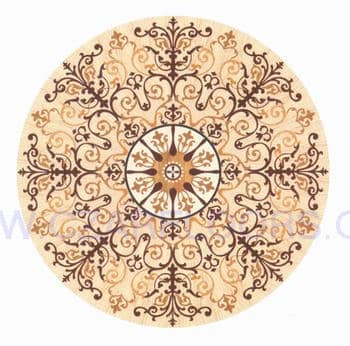 Flooring inlay: R105 Wood Medallion
