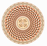 Flooring inlay: R107 Wood Medallion