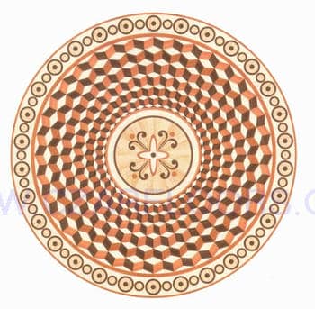 Flooring inlay: R107 Wood Medallion
