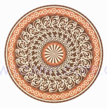 Flooring inlay: R108 Wood Medallion