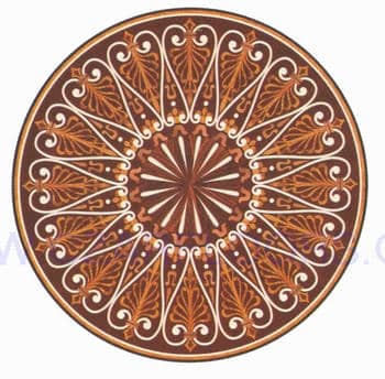 Flooring inlay: R109 Wood Medallion