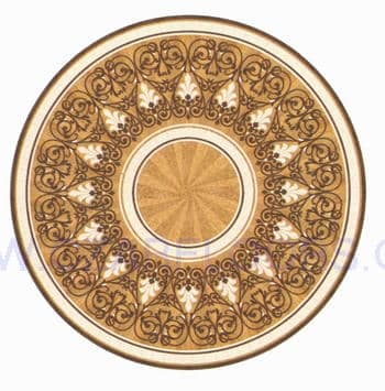 Flooring inlay: R111 Wood Medallion