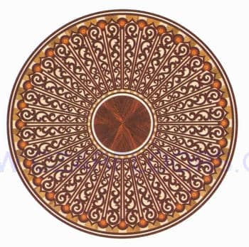 Flooring inlay: R113 Wood Medallion