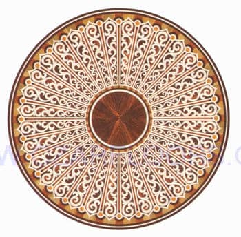 Flooring inlay: R114 Wood Medallion