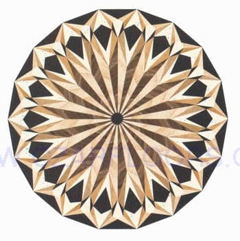 Flooring inlay: R13 Wood Medallion