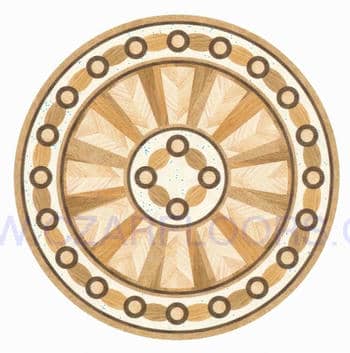 Flooring inlay: R22 Wood Medallion