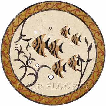 Flooring inlay: Aquarium Stone Medallion