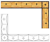 Flooring inlay: B14 Wood Border