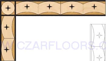 Flooring inlay: B14 Wood Border